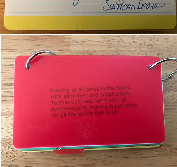 prayer index cards