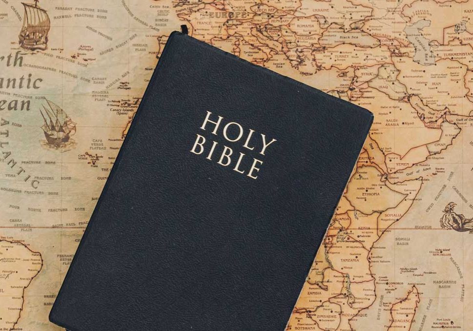 Bible on map